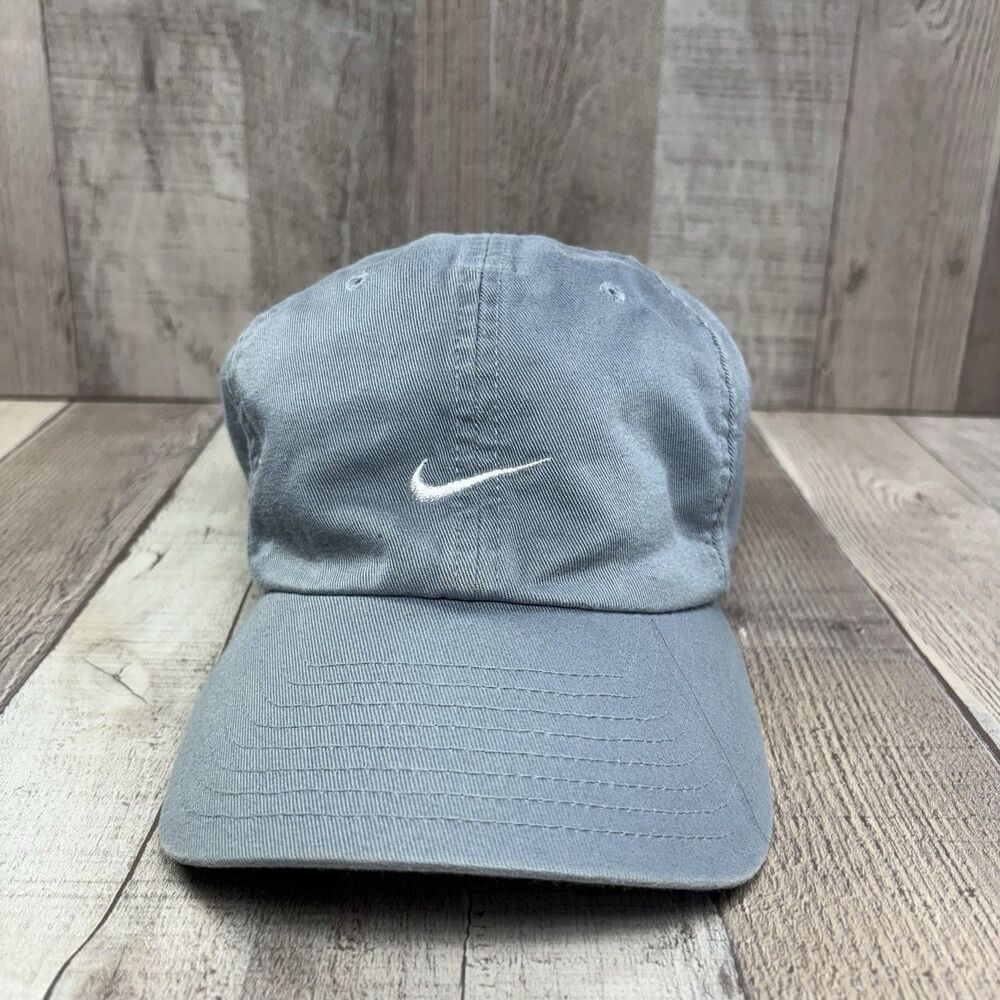 Nike Women's Hat Cap Strapback Buckle Canvas 90s Vintage Light Blue One Size